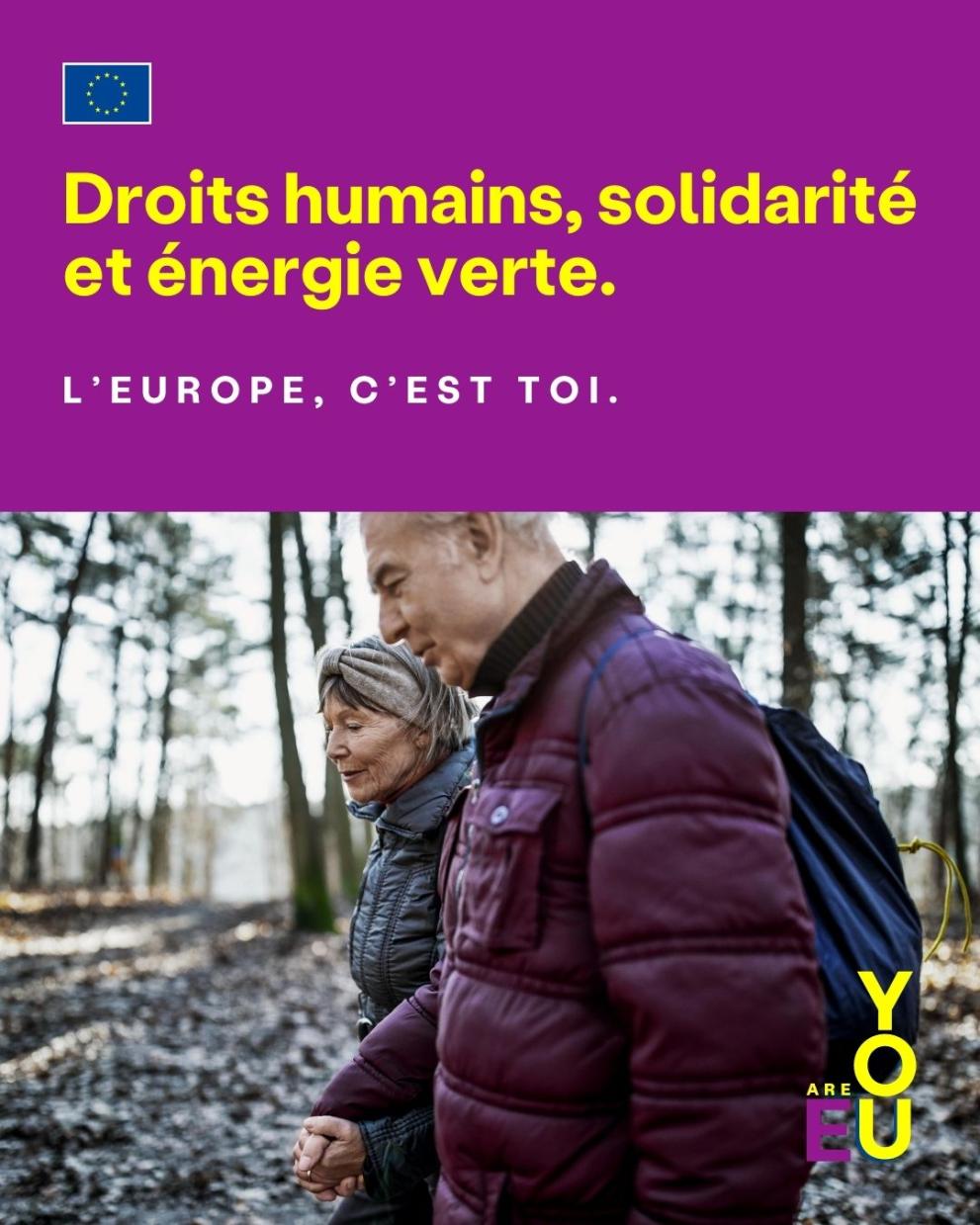 Droits humains, solidarité et énergie verte.